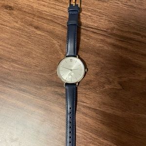 Fossil Watch 24mm with Navy Leather and Steel strap